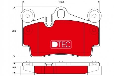 Купити Комплект гальмівних колодок - дискові Audi Q7, Porsche Cayenne, Volkswagen Touareg TRW gdb1653dte (фото1) підбір по VIN коду, ціна 2070 грн.