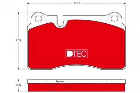 Тормозные колодки дисковые TRW gdb1670dte