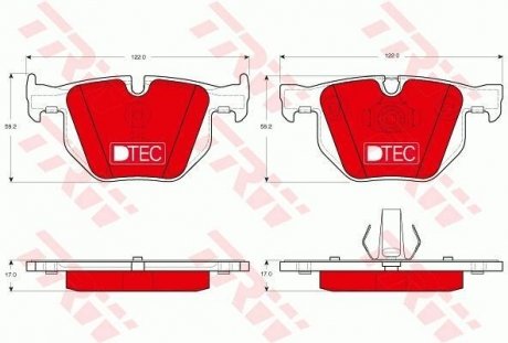 Тормозные колодки, дисковые TRW gdb1730dte