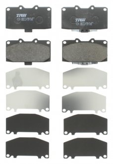 Комплект гальмівних колодок з 4 шт. дисків Subaru Forester, Impreza TRW gdb3307