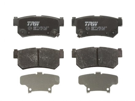 Комплект тормозных колодок из 4 шт. дисков SsangYong Korando, Mazda CX-7, SsangYong Rexton, Kyron, Actyon TRW gdb3366