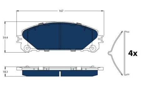 Гальмівні колодки, дискові TRW gdb3484bte