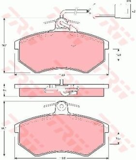 Гальмівні колодки, дискові TRW gdb404