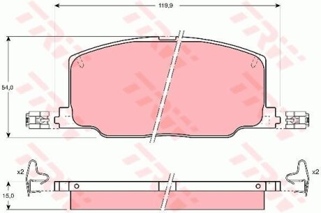 Гальмівні колодки, дискові TRW gdb798