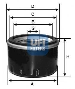 Купити МАСЛЯНИЙ ФІЛЬТР Suzuki Swift, Daewoo Matiz, Suzuki Jimny UFI 23.131.01 (фото1) підбір по VIN коду, ціна 275 грн.