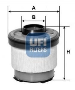 Купити Паливний фільтр UFI 26.102.00 (фото1) підбір по VIN коду, ціна 717 грн.