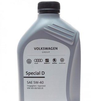 Масло 5W40 Special D (1L) (VW505 00/505 01) VAG gs55505m2