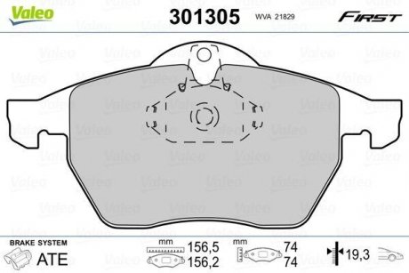 Купити Гальмівні колодки дискові OPEL/SAAB Calibra/VectraB/900/9-3/9-5 "1,6-3,0 "F "92-09 SAAB 900, Opel Vectra, SAAB 9-5, 9-3, Opel Astra Valeo 301305 (фото1) підбір по VIN коду, ціна 986 грн.