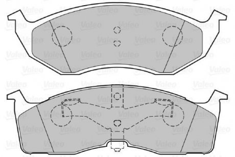 Тормозные колодки дисковые CHRYSLER Vision/Voyager "2,0-3,8 "F "93-01 Chrysler Voyager, Neon Valeo 301556