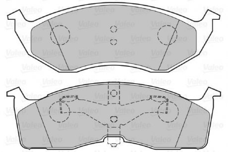 Тормозные колодки дисковые CHRYSLER Vision/Voyager "2,0-3,8 "F "93-01 Chrysler Neon, Voyager, Dodge Neon Valeo 301556