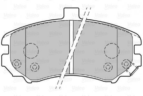 Гальмівні колодки дискові HYUNDAI Elantra "1,6-2,0 "F "00-06 Hyundai Elantra Valeo 301739