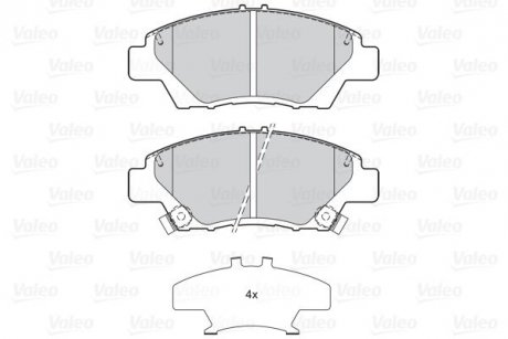 Гальмівні колодки дискові HONDA CR-Z/Jazz/Insight "1,2-1,5 "F "08>> Honda Jazz, CR-Z Valeo 302158