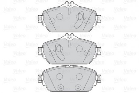 Тормозные колодки дисковые MERCEDES C-Class/E-Class "1,6-2,2 "F "13>> Mercedes W205, S205, C205, W213, S213, A124, A207, A238 Valeo 302211