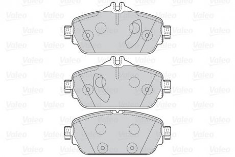 Тормозные колодки дисковые MERCEDES C-Class/E-Class "1,6-2,2 "F "13>> Mercedes W205, S205, C205, W213, S213, C124, C207, C238, A124, A207, A238 Valeo 302211