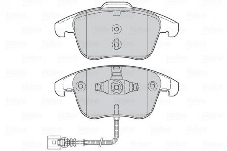 Купити Гальмівні колодки дискові AUDI Q3 "1,4-2,0 "F "11-18 Volkswagen Sharan, Tiguan, Audi Q3 Valeo 302261 (фото1) підбір по VIN коду, ціна 1254 грн.