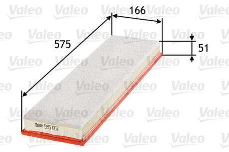 Фільтр повітряний BMW 3/5/7 "2,5 "91-04 Valeo ="585067"