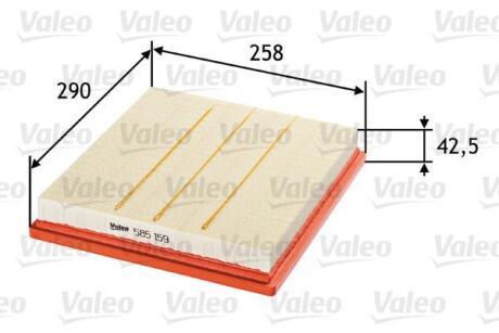 Фільтр повітряний BUICK/CHEVROLET/OPEL/SAAB LA/Malibu/Insignia/9-5 "1,6-3,6 "08>> Valeo ="585159"