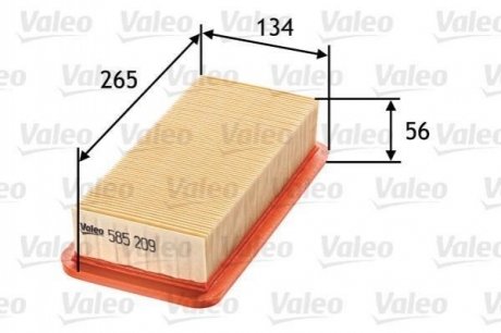 Купить Фильтр воздушный KIA Rio, Magentis, Hyundai Accent Valeo 585209 (фото1) подбор по VIN коду, цена 234 грн.