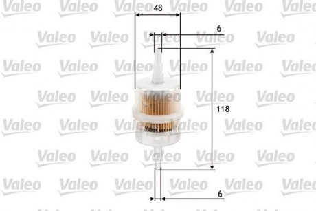 Фильтр топливный Audi 80, 100, Volkswagen Polo, Golf, Jetta, Passat, Scirocco, Transporter, LT, Seat Toledo, Skoda Favorit Valeo 587011