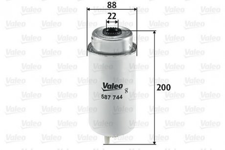Купити Фільтр паливний Ford Transit Valeo 587744 (фото1) підбір по VIN коду, ціна 1083 грн.