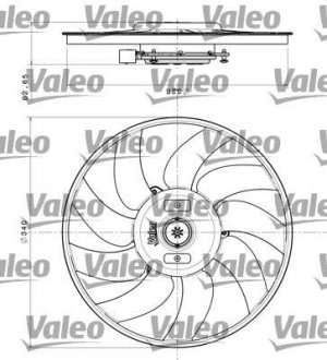 Вентилятор радіатора (правий) Valeo 696349