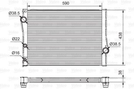 Радиатор системы охлаждения BMW X5 (E70)/X6 (E71/ BMW X5, X6 Valeo 701549 (фото1)