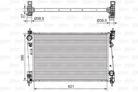 Радиатор Fiat Doblo, Alfa Romeo Mito, Fiat Punto, Opel Corsa, Fiat Grande Punto, Lancia Delta, Opel Combo Valeo 701655