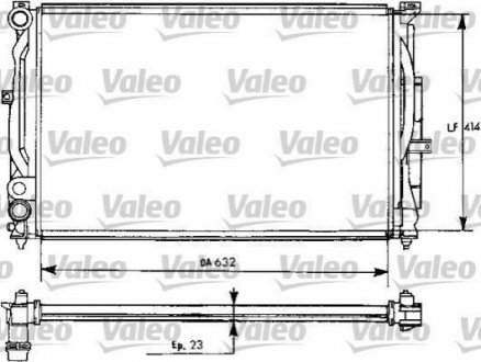 Радіатор системи охолодження Audi A4 Valeo 731537