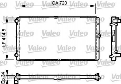 Радіатор Volkswagen Transporter Valeo 732177