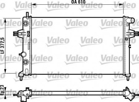 Купить Радиатор охлаждения Opel Astra, Zafira Valeo 732549 (фото1) подбор по VIN коду, цена 3311 грн.