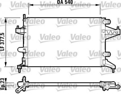 Радіатор Opel Astra Valeo 732825