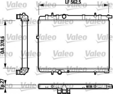 Купить Радиатор Peugeot 206, Citroen Xsara, Peugeot 307, Citroen C4 Valeo 732893 (фото1) подбор по VIN коду, цена 3265 грн.