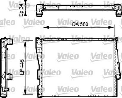 Радіатор охолоджування BMW E46 Valeo 734276