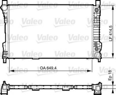 Радиатор системы охлаждения Mercedes W203, S203, CLK-Class Valeo 735144