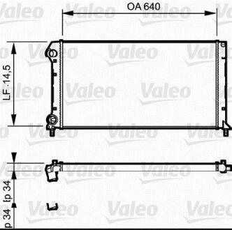 Радіатор охолоджування Fiat Doblo Valeo 735171