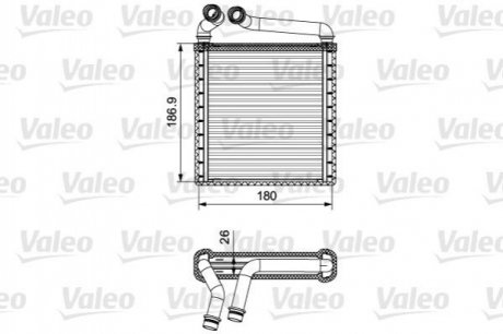 Радиатор (теплообменник) отопления салона Volkswagen Passat, Golf, Skoda Superb, Yeti, Volkswagen Tiguan, EOS, Scirocco, CC Valeo 811500