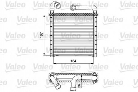 Радиатор (теплообменник) отопления салона Valeo 811506