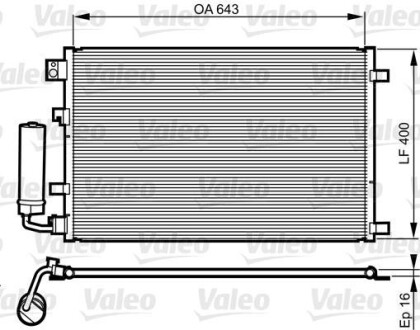 Купити Радіатор кондиціонера Nissan Qashqai Valeo 814008 (фото1) підбір по VIN коду, ціна 5667 грн.