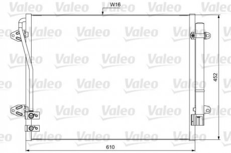 Радіатор кондиціонера (з осушувачем) VW Passat 1.4-3.6 05-16 Volkswagen Passat, CC Valeo 814039