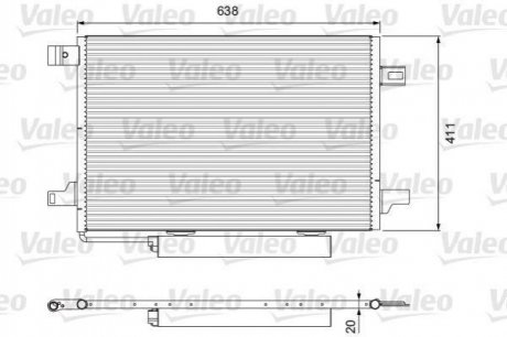 Конденсатор (радиатор) кондиционера Mercedes W169, W245 Valeo 814249