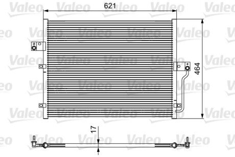 Радіатор кондиціонера SsangYong Actyon 2.0/2.3 05- Valeo 814441