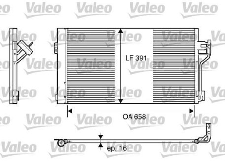 Радіатор кондиціонера Mercedes Vito Valeo 817842