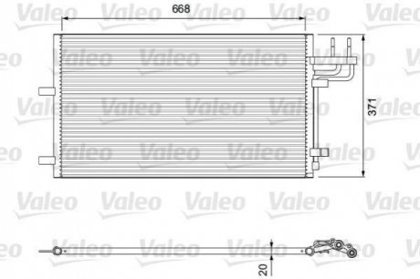 Радиатор кондиционера Ford C-Max, Focus, Mazda 3, 5 Valeo 818046