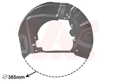 Защита тормозного диска (переднего) (R) BMW 5 (E60/E61) 04-10 BMW E60, E61 Van Wezel 0655372
