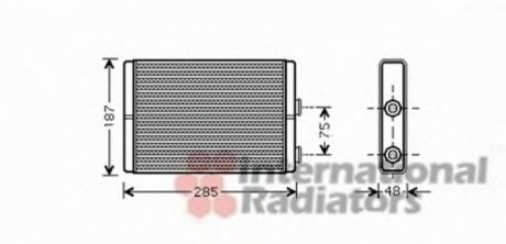 Радіатор пічки Citroen Jumpy/Fiat Scudo 1.6-2.0 JTD 06- Citroen C8, Fiat Scudo, Peugeot 807, Expert, Citroen Jumpy Van Wezel 17006325