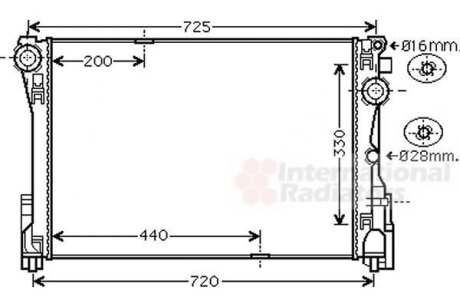 Радіатор охолодження MERCEDES C,E-CLASS Van Wezel 30002575