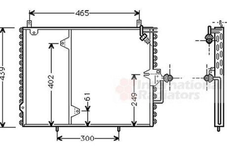 Конденсор кондиціонера MB E-CLASS W124 92-97 Van Wezel 30005160