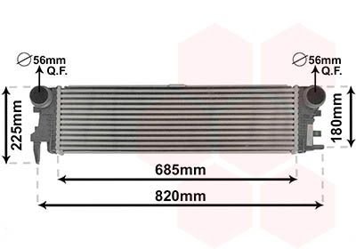 Радіатор інтеркулера MB Vito (W447) 14- Mercedes V-Class, Vito Van Wezel 30014700