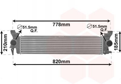 Купить Радиатор интеркулера Mercedes Vito Van Wezel 30014704 (фото1) подбор по VIN коду, цена 4670 грн.