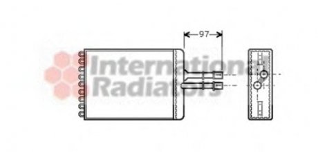 Радиатор печки Opel Vectra B 1.6-2.5/2.0-2.2DTI 95-03 Van Wezel 37006216
